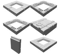 Gaming Terrain Set Compatible with OpenForge 2.0 - Cut Stone and Wood Style