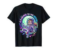 Gaming To The Moon Scoiattolo Astronauta Divertente Sci-Fi Meme Maglietta