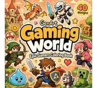 Gaming World Coloring Book: Action-Packed Coloring Book with Retro Arcade Machines, Consoles, and Gear for Gamers of All Ages