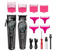 GAMM Kit Clipper e Trimmer Professionale Uomo Neo Protégé | Tagliacapelli e Rifinitore per Sfumature e Contorni Precisi | Lame DLC Zero Gap | Display LED | Ricaricabile con USB-C | Autonomia 120 Min