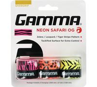 Gamma overgrip Neon Safari, motivo: Zebra, Leopardo, tigre, 3 pz, Multicolore, Taglia unica, Anapo