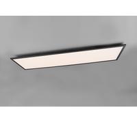 GAMMA PLAFONIERA LED 33,5W 4200lm, 2700 - 6500K RETTANGOLARE BORDO NERO CON TELECOMANDO MULTIFUNZIONE 120X30CM DIMMERABILE