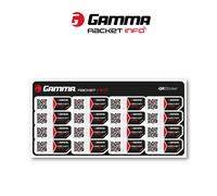 Gamma Racket Info Internationale Version Incollare Gli Adesivi Confezione Da 16-Nero