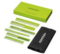 Gamm Set Pettini Professionali Barbiere con Astuccio | 6 Pettini Parrucchiere per Taglio Capelli e Barba | Pettini per Clipper, Sfumature e Sezioni | Barber Comb Set Professionale
