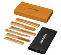 Gamm Set Pettini Professionali Barbiere con Astuccio | 6 Pettini Parrucchiere per Taglio Capelli e Barba | Pettini per Clipper, Sfumature e Sezioni | Barber Comb Set Professionale