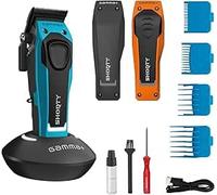 Gamma+ Shorty Clipper Professionale, Tagliacapelli Uomo con Lama Regolabile con Motore Brushless EON, 120 Min di Autonomia senza Fili, Dimensioni Compatte, 3 Cover, 4 Pettini, Cavo USB Tipo-C
