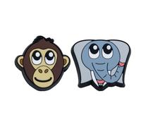 Gamma Sports Zoo Damps Vibration Dampeners (2-Pack), Unisex, AGZD10, Monkey/Elephant, S