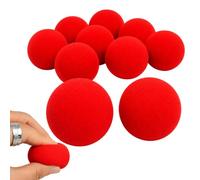 Gammaeon 10 palline magiche rosse in spugna morbida, accessori per magia di strada e commedia (set compatto da 4,5 cm)
