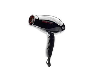 GAMMAPIU’ Asciugacapelli Professionale Relax Power Ionic Nero, Generatore Ionico, Phon Capelli Silenzioso, Tecnologia Ioni, 100% Made in Italy, W2750 Presa Schuko