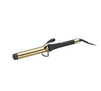 GAMMAPIU’ Clip XL Ferro Arricciacapelli Professionale Ø25mm, Finitura Oro 24K, Piastra Arricciacapelli con Puntale Anticalore, Riscaldamento Rapido, Ferro per Onde Marcate, 4 Livelli Temperatura
