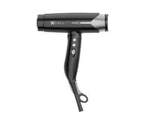 GAMMAPIU' XCELL Asciugacapelli Professionale, Phon Capelli Ultraleggero, Azione Battericida Sanificante, Motore Digitale 110.000 rpm, Regolazione Velocità, Nuovo Filtro Removibile (NERO)