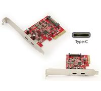 Gamme Pro - Scheda PCIe 3.0 4x - 2 x USB 3.1 10GBps Tipo C - Profilo Alto Basso