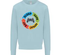 Gamming Eat Sleep Gioco Ripetere Gamer Bambini Felpa Maglione