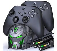GAMSINGY Stazione di Ricarica per Controller Xbox One/Series X&S - 2 x 5520 mWh (2300 mAh), Compatibile Con One S/X/Elite, Series X/S