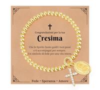 Gamtic Bracciale Maria Donna Pasqua Cresima - Biblico Scrittura Cristianesimo Cristiani Cristiano Cattolico Gioiello Religioso Versetto Preghiera Regalo Elegante per Mamma, Moglie, Figlia