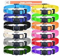 Gamuda cucciolo ID Collar - Super morbido nylon Whelping Puppy collari collari - regolabile di sicurezza lettiera per cuccioli - Set di 12, M