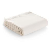 GAMUSI Copridivano 3 posti multiuso, copriletto per letto da 135/150 cm, Jarapa Foulard copriletto copriletto copriletto in cotone tinta unita - 230 x 280 cm, ecru