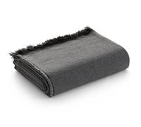 GAMUSI Fodera per divano a 3 posti multiuso, copriletto per letto da 135/150 cm, jarapa, foulard, copripiumino, plaid in cotone liscio - 230x280 cm, Nero