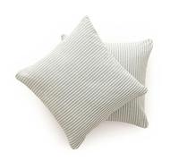 GAMUSI Set di 2 cuscini per divano, federa per cuscino 45 x 45 cm - federe decorative con chiusura lampo a righe interne esterne, colore acqua