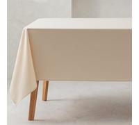 GAMUSI Tovaglia tinta unita Tessuto cotone organico impermeabile antimacchia rettangolare colore ecru 140x180 cm