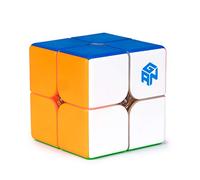 GAN 249 V2, 2x2 Cubo Velocità Mini Cube Giocattolo Puzzle Magico Cubo 49mm Stickerless, Rotazione Veloce e Scorrevole Design a Nido d'Ape Nucleo IPG, il Miglior Regalo per Bambini e Adulti (49mm)
