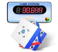 GAN 356 i Carry 2 UV Cubo magico 3x3, Smart Cube con app Concorso online | Magnetico Speed Cube - Smart Tracking & Batterie rimovibili, Apparecchi uditivi per bambini, principianti + adulti