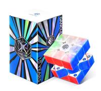 GAN 3x3 Magnetico Cubo Magico, Cubo Magnetico a Levitazione GAN356 Maglev, Auto-Allineamento a 30°+, 76 Magnet, Impostazione Numerica di Regolazione (356ME UV（Edizione 10º Anniversario）)