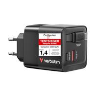 Verbatim - GaN Charger 65W Universale Nero AC Ricarica rapida Interno