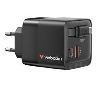 Verbatim - GaN Charger 65W Universale Nero AC Ricarica rapida Interno