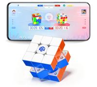 GAN i4 Leap Cubo di Velocità Professionale Speed Cube, Cubo Magnetico con Custodia di Ricarica, 76 Magneti, Smart Cube Bluetooth con Tracciamento APP, per Speedcubing, Autonomia fino a 200 Ore(Frost)