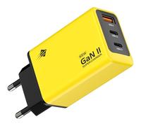 GaN II 65W 3A QC 3.0 Caricabatterie rapido da rete 2 x USB C + 1 x USB A