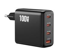 GaN III - Caricatore USB C da 100 W, 4 porte, PD, supporta PPS 65 W, alimentatore compatto multiplo per MacBook Pro/Air, HP Laptop, iPad, iPhone 17/16 Pro, Galaxy S25
