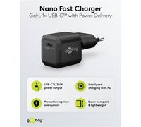 GaN Nano (20 W) USB-C™ PD Caricatore Rapido Nero 79150