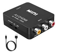 GANA Adattatore RCA a HDMI, AV a HDMI convertitore AV2HDMI Adapter Supporto 1080P con USB cavo di ricarica Custodia per PC/Xbox/PS4/PS3/TV/STB/VHS/VCR/Fotocamera/DVD