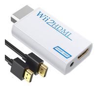 GANA Adattatore convertitore Wii a HDMI Collegare la console Wii al display HDMI in uscita 1080p Video con audio da 3,5 mm Supporta tutte le modalità di visualizzazione Wii Bianco