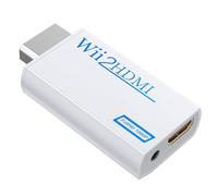 GANA Convertitore Da Wii A HDMI, Adattatore da Wii a HDMI Video di uscita 1080p / 720p Jack da 3,5 mm Audio (Bianco)