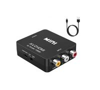 GANA Convertitore Mini AV RCA CVBS a HDMI Video Audio Adattatore Supporto 720 1080P per Fotocamera, Xbox 360, PS1, PS2, WII, N64, Gamecube, Snes, NES, PSP, Lettore DVD, VHS