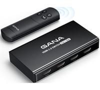GANA - Interruttore HDMI 3 in 1 out 4K a 60 Hz, GANA HDMI Splitter Switcher con telecomando, in alluminio HDMI 2.0 Switch Box Hub per 3D, HDCP2.2, HDR, compatibile con Xbox, PS5/4/3, Fire Stick, Roku,