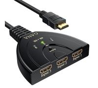 GANA Multipresa HDMI Switch 3 Ingresso 1 Uscita Interruttore HDMI 4K con Cavo ad alta velocità, Compatibile con TV, Roku, Fire TV Stick, Xbox, PS5, PS4, Blu-Ray, PC