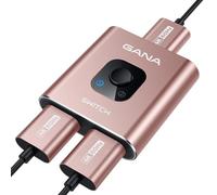 GANA Sdoppiatore HDMI Switch HDMI Splitter 4K Bidirezionale (2 Ingresso a 1 Uscita o 1 in a 2 out) Alluminio Commutatore HDMI Supporta 4K 3D 1080P per TV, Fire stick, Xbox, PS3 PS4 PS5, pink
