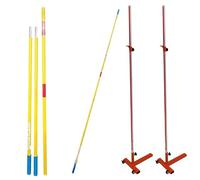Gana Sport Kit Salto in Alto asticella da 4 mt e Coppia di ritti da 30 a 220 cm