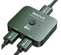GANA Switch HDMI 2.1, splitter HDMI 8K bidirezionale 2 in 1 out, 4K a 120 Hz, 8K a 60 Hz, 48 Gbps in alluminio ultra HD, hub HDMI compatibile con PS5/4, Xbox, Roku, Apple TV, Fire Stick