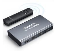 GANA Switch HDMI 3 IN 1 OUT HDMI Switcher Splitter supporta 4K 3D HD Monitor Controllo remoto wireless compatibile con TV, PS5/PS4/PS3, laptop/PC, DVD, Blu-Ray, Xbox, HDTV