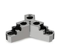 Ganasce dure for mandrino idraulico, alta precisione, 6"8"10"12"15"21" Set a 3 ganasce for tornio, acciaio legato 20CrMnTi temprato for macchine utensili di CNC(3 pezzi)(6" 3-step)