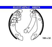 Ganasce freno 03.0137-0274.2 ATE per FIAT LANCIA
