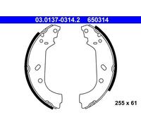 Ganasce freno 03.0137-0314.2 ATE per PEUGEOT CITROËN FIAT LANCIA