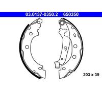 ATE Kit ganasce freno 03.0137-0350.2 posteriore per Nissan Kubistar / Renault Kangoo