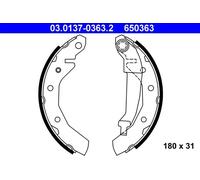 ATE Kit ganasce freno per CHEVROLET DAEWOO 03.0137-0363.2