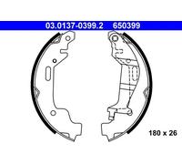 ATE Kit ganasce freno per OPEL VAUXHALL 03.0137-0399.2