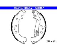 Set di ganasce freno ATE 03.0137-0457.2